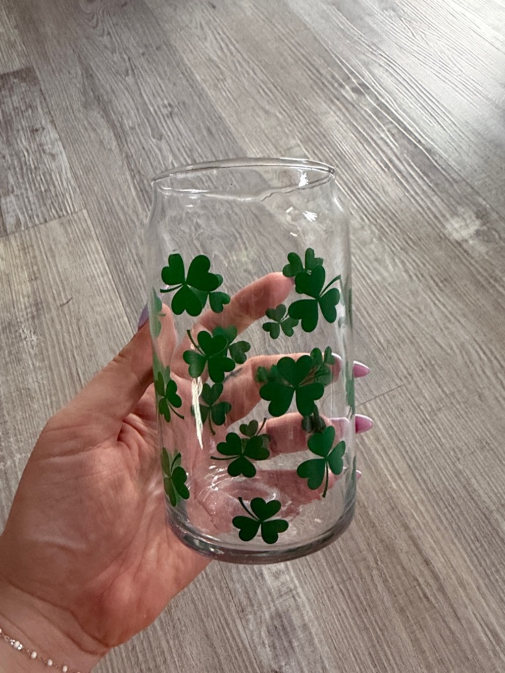 Lucky clover glass